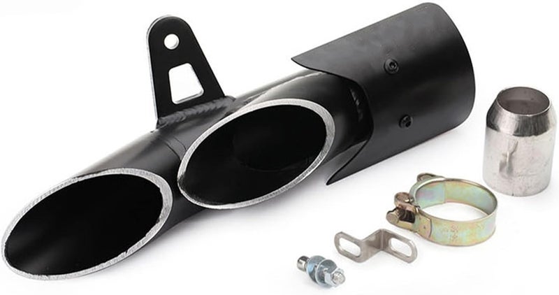 LNTOR 38mm-51mm Motorcycle Exhaust Tips, Slip-On Exhaust for 1.5-2" Motorcycle Exhaust Port, Compatible with Honda Grom, Kawasaki, Yamaha - Image 1